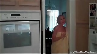 mom stuck son forces her to do sex